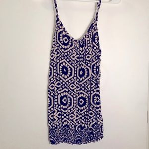 Medium Brown and Black Spaghetti Straps Top